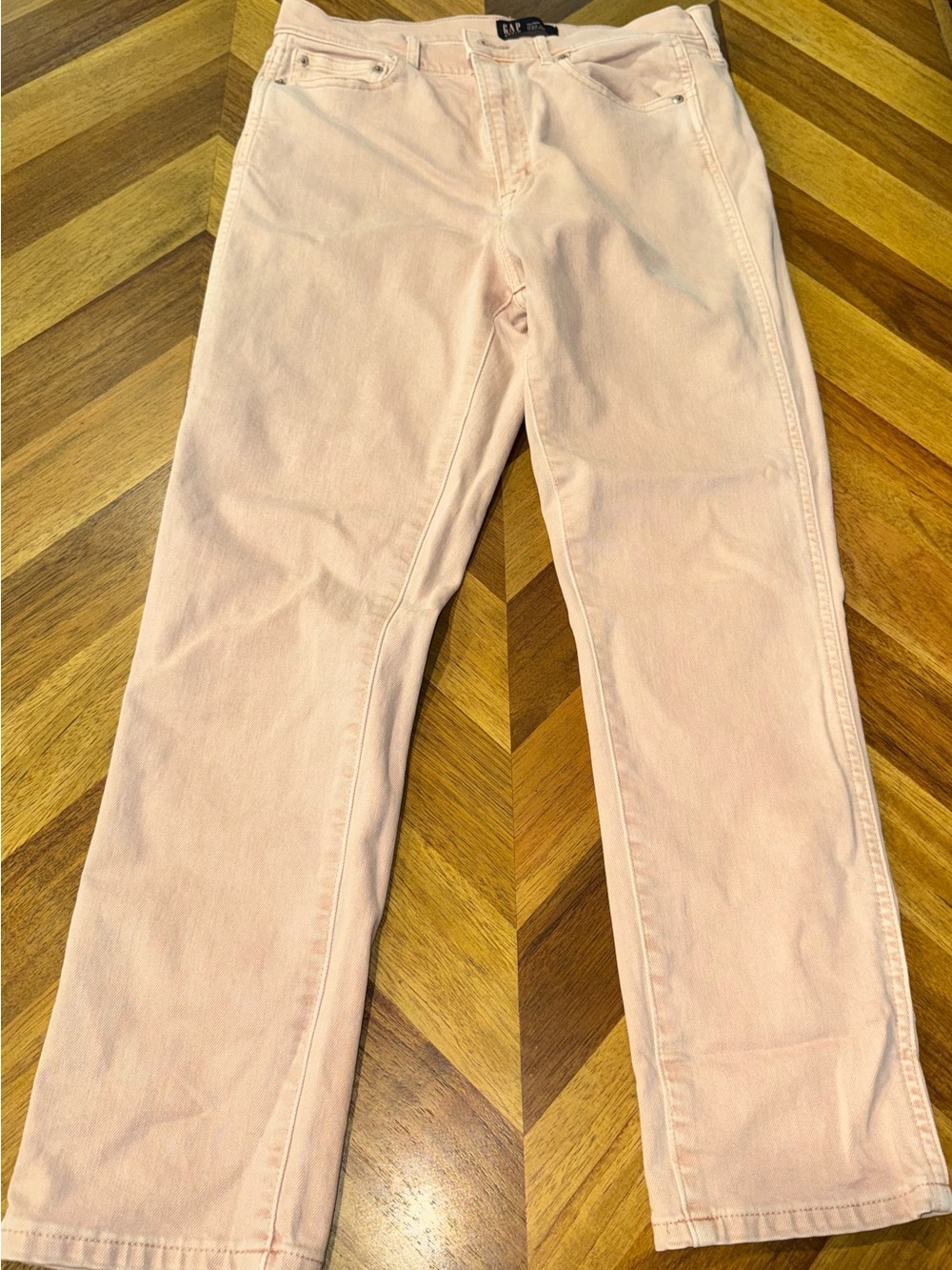 GAP Women's Pale Pink Straight-Leg Jeans